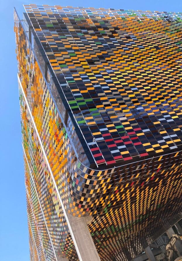 Denvelops hybrid textiles, façade system, architectural smart skin applications